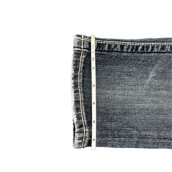 MISS ME Rhinestones cross embroidered jeans Bermuda shorts - Picture 6 of 11